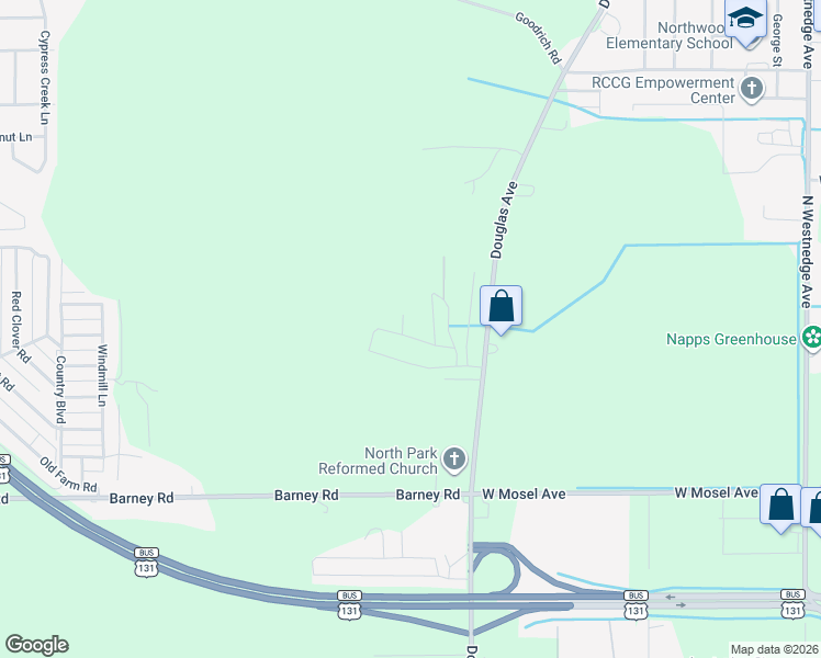 map of restaurants, bars, coffee shops, grocery stores, and more near 1332-1398 Willow Lane in Kalamazoo