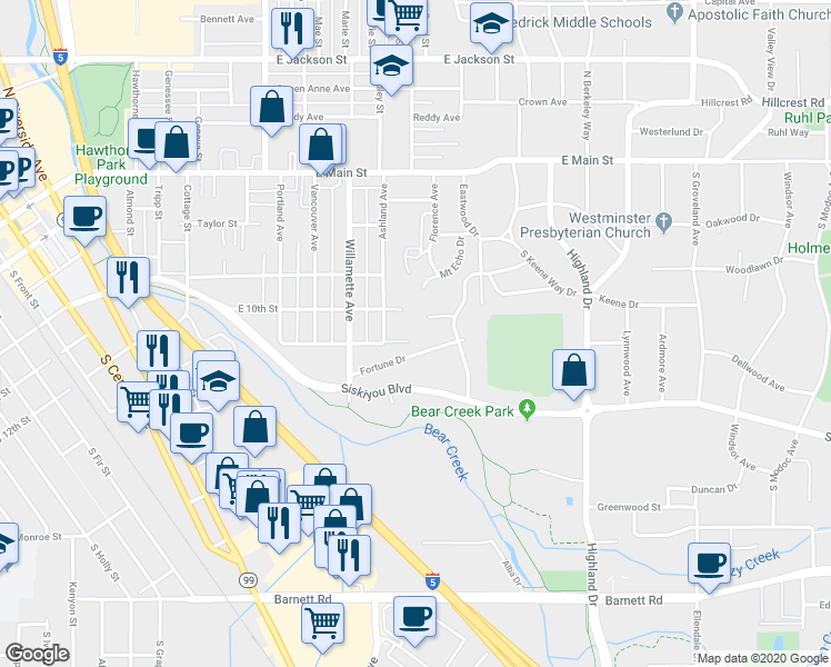 map of restaurants, bars, coffee shops, grocery stores, and more near 1413 Appleton Circle in Medford