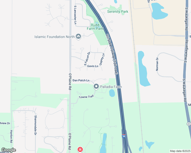 map of restaurants, bars, coffee shops, grocery stores, and more near 1993 Sparrow Court in Libertyville