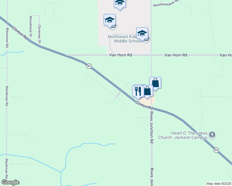 map of restaurants, bars, coffee shops, grocery stores, and more near 6273 Burning Tree Street in Jackson