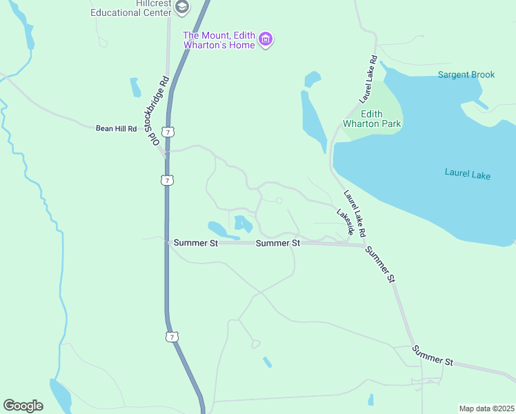 map of restaurants, bars, coffee shops, grocery stores, and more near 3 Fox Hollow Drive in Lenox