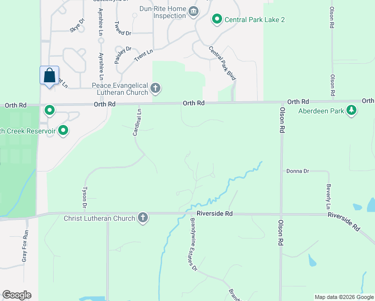 map of restaurants, bars, coffee shops, grocery stores, and more near 588 Riverside Road in Belvidere
