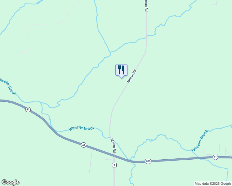 map of restaurants, bars, coffee shops, grocery stores, and more near 185-299 Moran Road in Greene