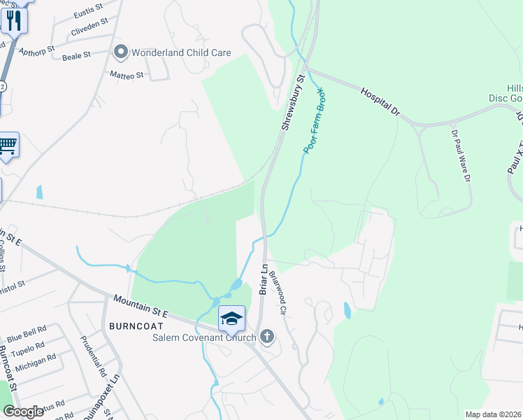 map of restaurants, bars, coffee shops, grocery stores, and more near 398 Shrewsbury Street in West Boylston