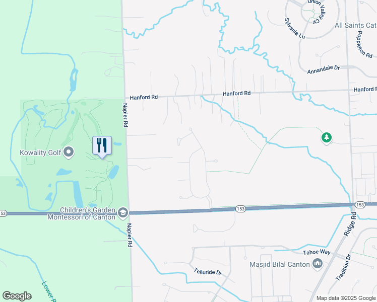 map of restaurants, bars, coffee shops, grocery stores, and more near 5949 Blackburn in Wayne County