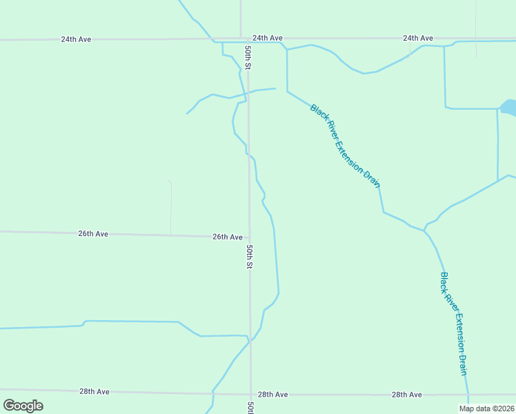 map of restaurants, bars, coffee shops, grocery stores, and more near 26427 50th Street in Bangor