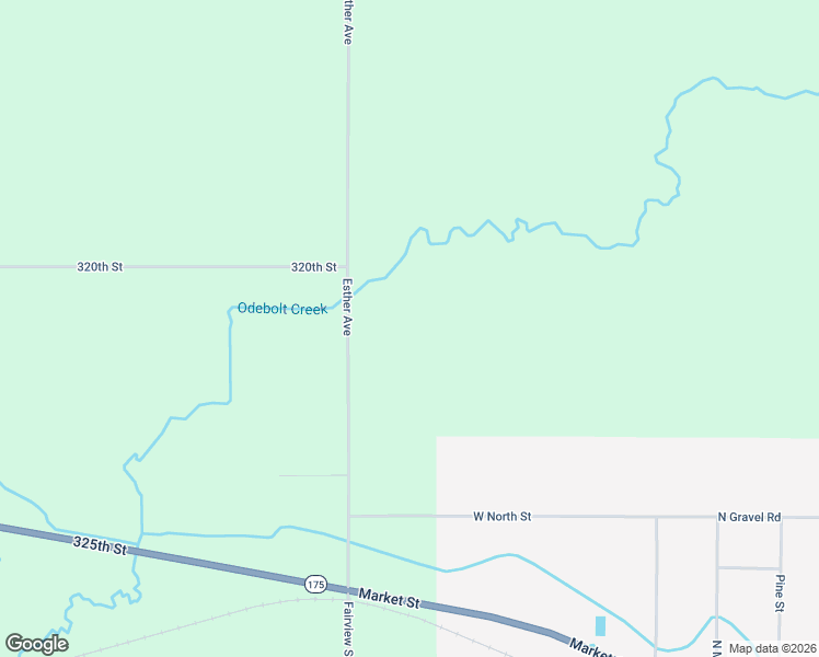 map of restaurants, bars, coffee shops, grocery stores, and more near Esther Avenue in Odebolt
