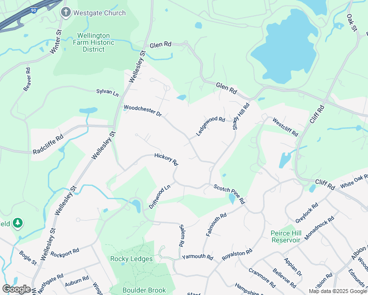 map of restaurants, bars, coffee shops, grocery stores, and more near 75 Woodchester Drive in Weston