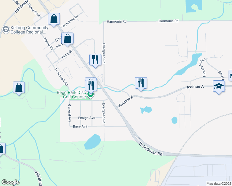map of restaurants, bars, coffee shops, grocery stores, and more near in Springfield