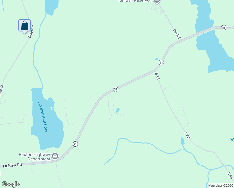 map of restaurants, bars, coffee shops, grocery stores, and more near 106 Paxton Road in Holden