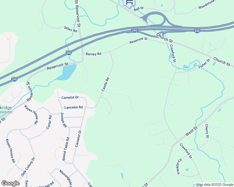 map of restaurants, bars, coffee shops, grocery stores, and more near 23A Castle Road in Northborough