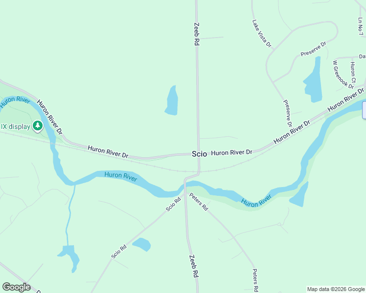 map of restaurants, bars, coffee shops, grocery stores, and more near 5560 Huron River Dr in Dexter