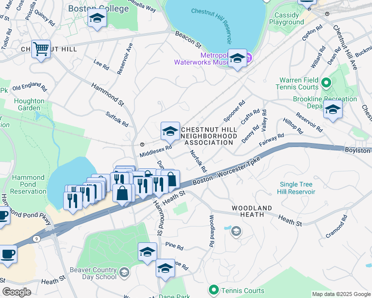 map of restaurants, bars, coffee shops, grocery stores, and more near in 