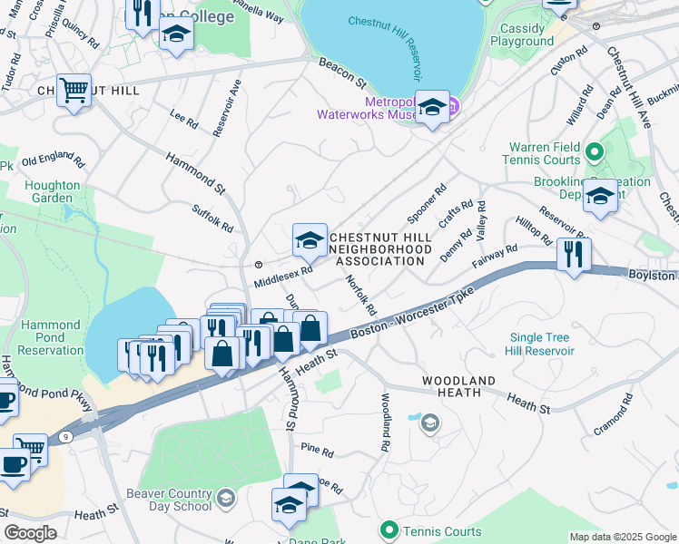 map of restaurants, bars, coffee shops, grocery stores, and more near in 