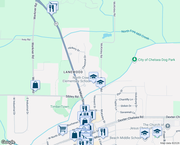 map of restaurants, bars, coffee shops, grocery stores, and more near 122 Arden Lane in Chelsea