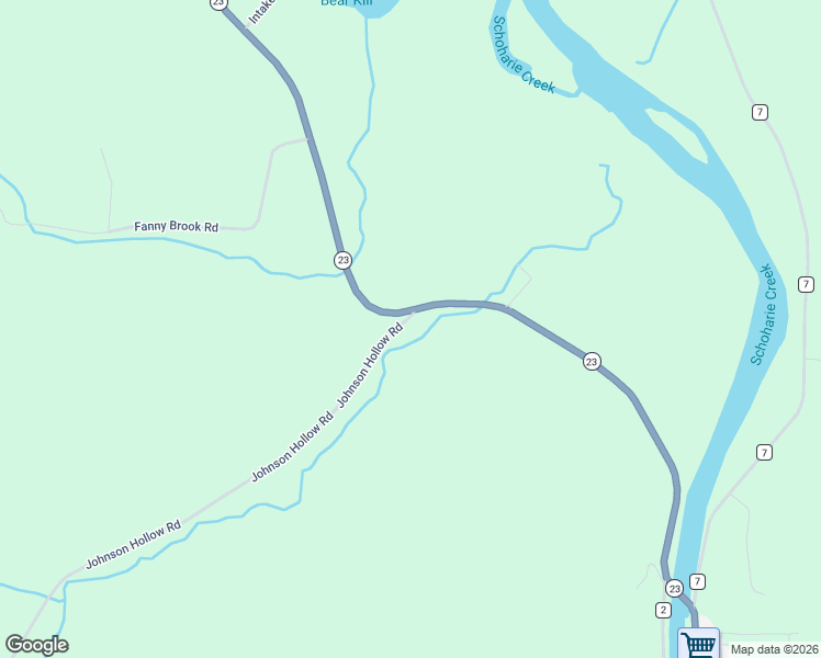 map of restaurants, bars, coffee shops, grocery stores, and more near 44 Johnson Hollow Road in Prattsville