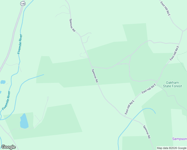 map of restaurants, bars, coffee shops, grocery stores, and more near 622 Spencer Road in Oakham