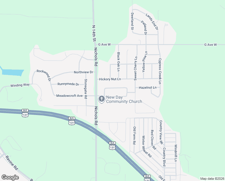 map of restaurants, bars, coffee shops, grocery stores, and more near 2956 Mandarin Grove Lane in Kalamazoo