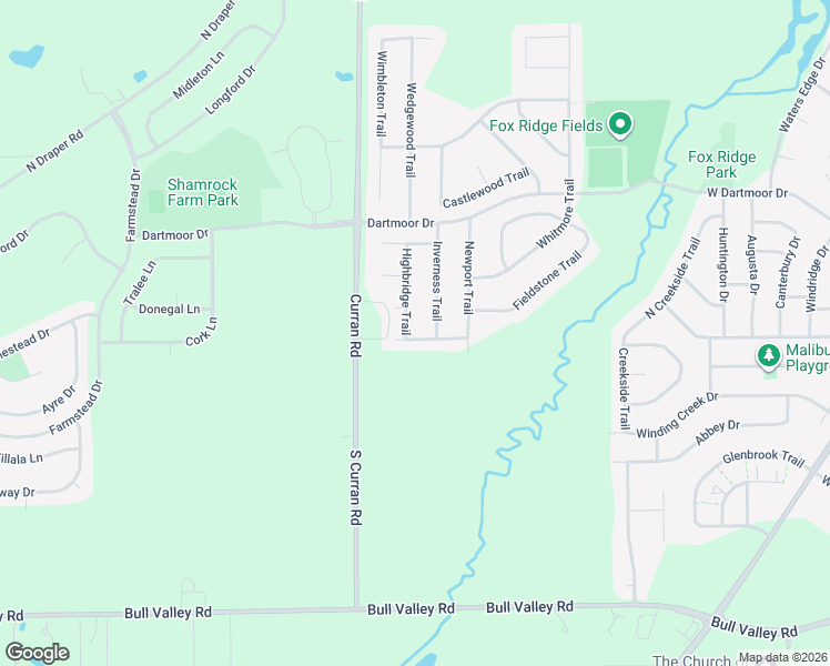 map of restaurants, bars, coffee shops, grocery stores, and more near 202 Highbridge Trail in McHenry