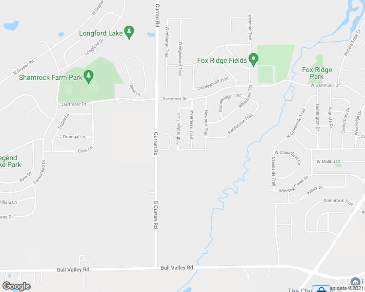 map of restaurants, bars, coffee shops, grocery stores, and more near 202 Highbridge Trail in McHenry