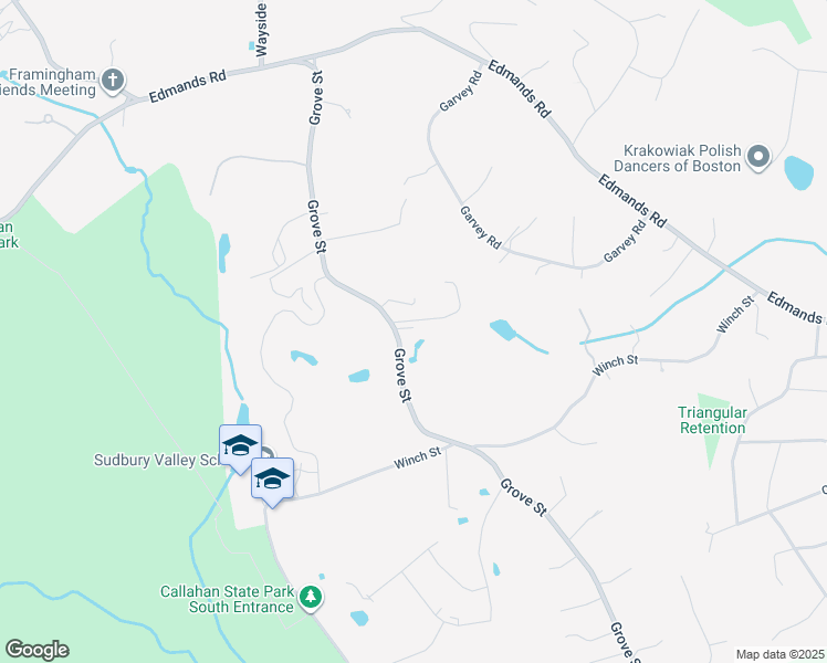 map of restaurants, bars, coffee shops, grocery stores, and more near 949 Grove Street in Framingham