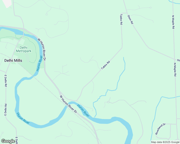 map of restaurants, bars, coffee shops, grocery stores, and more near 3781 Tubbs Road in Ann Arbor