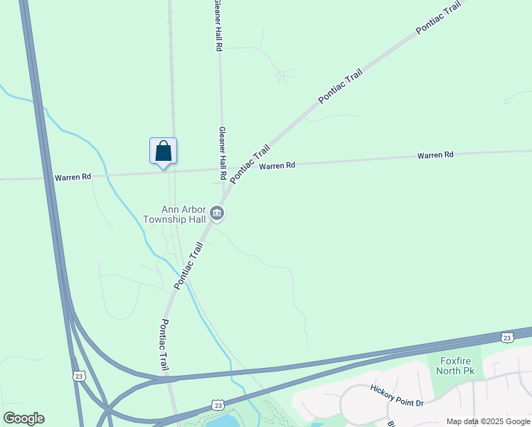 map of restaurants, bars, coffee shops, grocery stores, and more near 1688 Warren Road in Ann Arbor