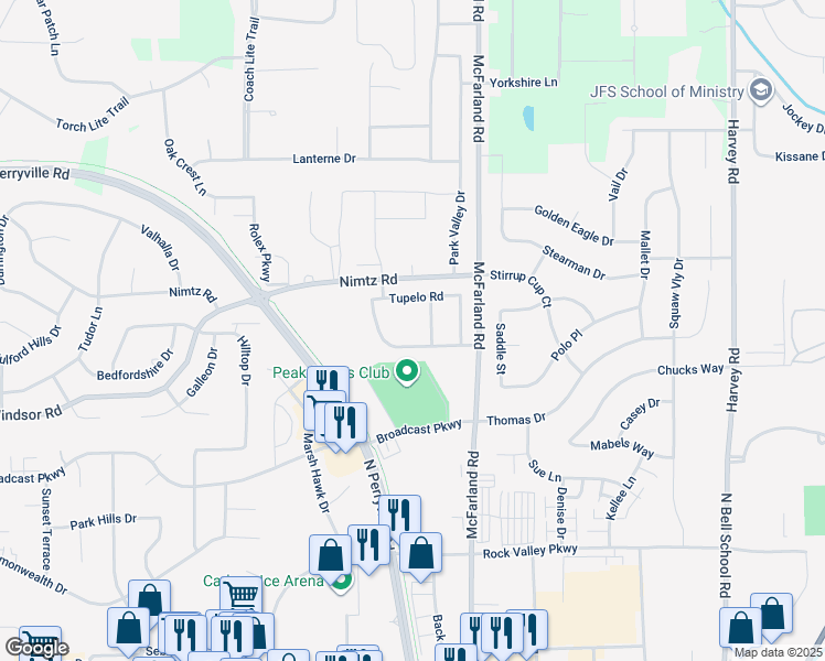 map of restaurants, bars, coffee shops, grocery stores, and more near 6830 Winterberry Road in Loves Park