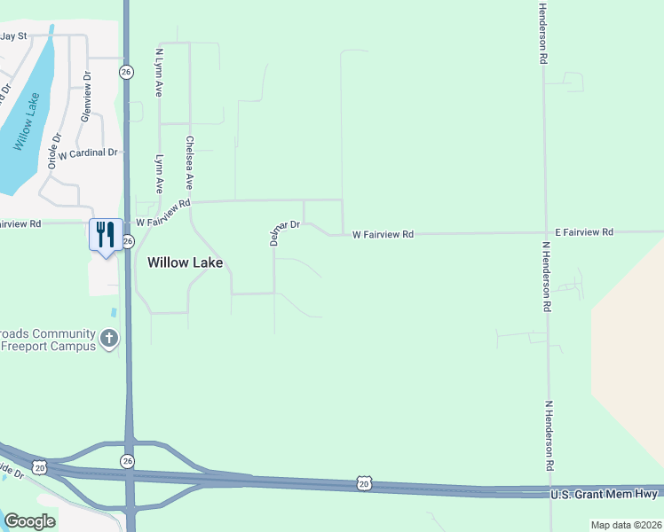 map of restaurants, bars, coffee shops, grocery stores, and more near 543 Rena Court in Freeport