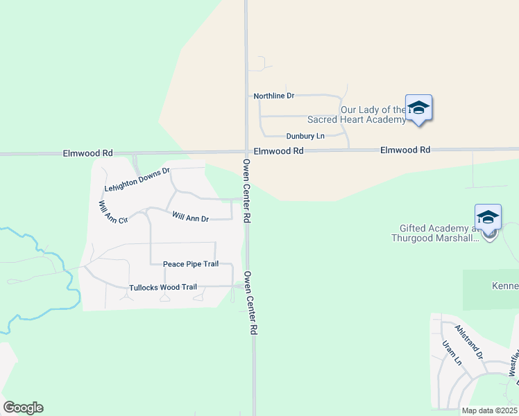 map of restaurants, bars, coffee shops, grocery stores, and more near 4833 Owen Center Road in Rockford