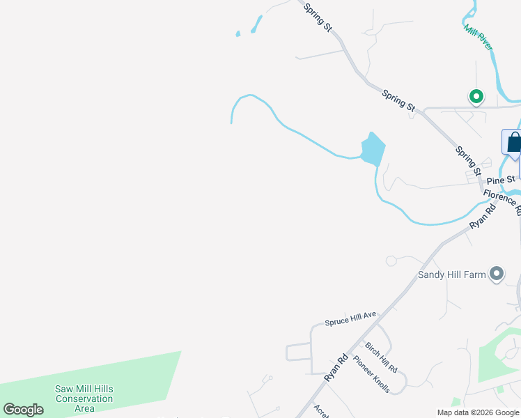map of restaurants, bars, coffee shops, grocery stores, and more near 184 Spring St in Northampton