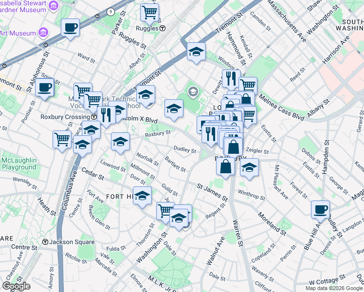 map of restaurants, bars, coffee shops, grocery stores, and more near 2 Putnam Place in Boston