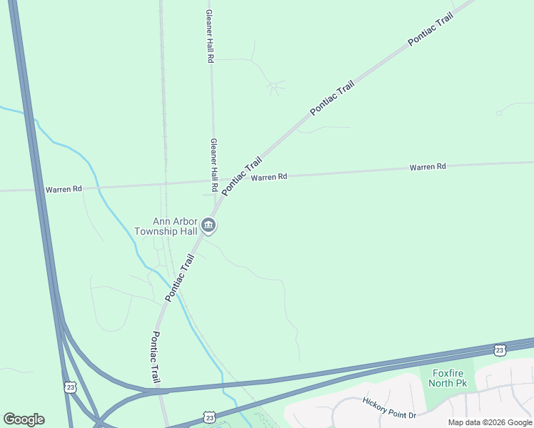 map of restaurants, bars, coffee shops, grocery stores, and more near 1700 Warren Road in Ann Arbor