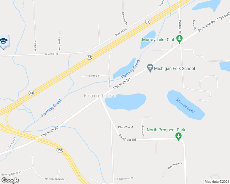map of restaurants, bars, coffee shops, grocery stores, and more near 7540 Plymouth Road in Ann Arbor