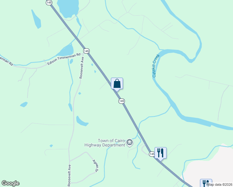 map of restaurants, bars, coffee shops, grocery stores, and more near Highway 145 in Cairo