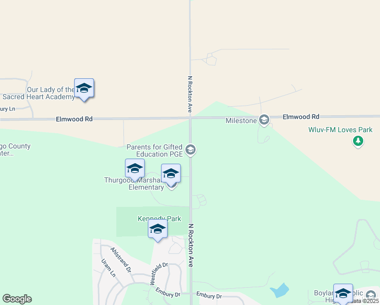 map of restaurants, bars, coffee shops, grocery stores, and more near 4704 North Rockton Avenue in Rockford