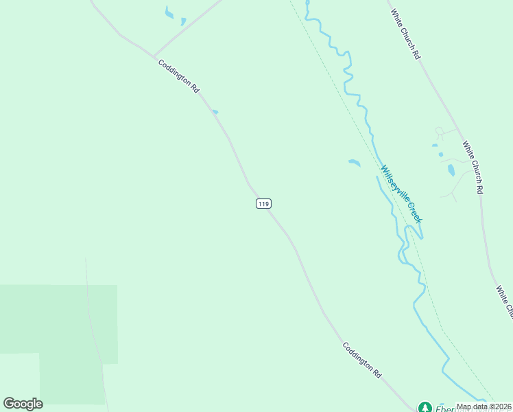 map of restaurants, bars, coffee shops, grocery stores, and more near 2164 Coddington Road in Brooktondale