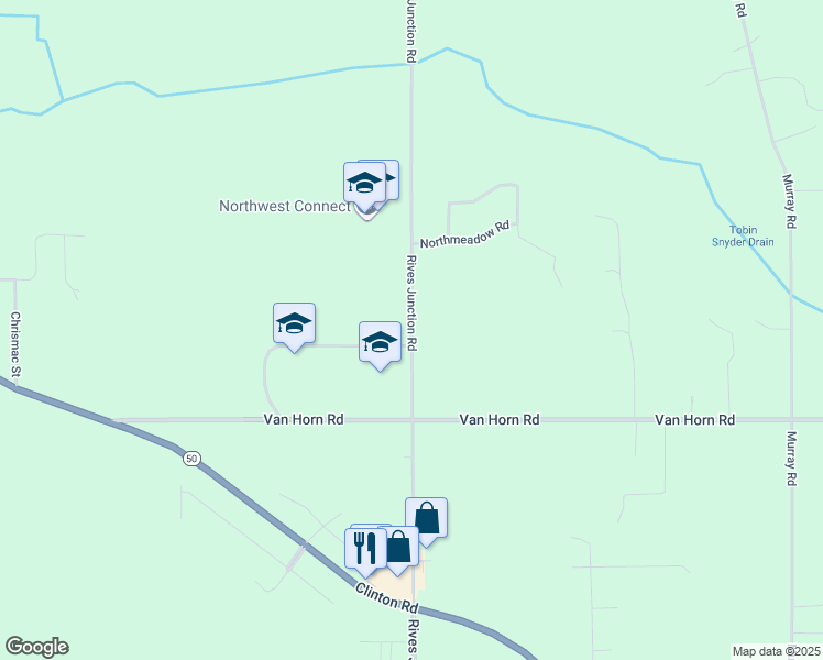 map of restaurants, bars, coffee shops, grocery stores, and more near 6700 Rives Junction Road in Jackson