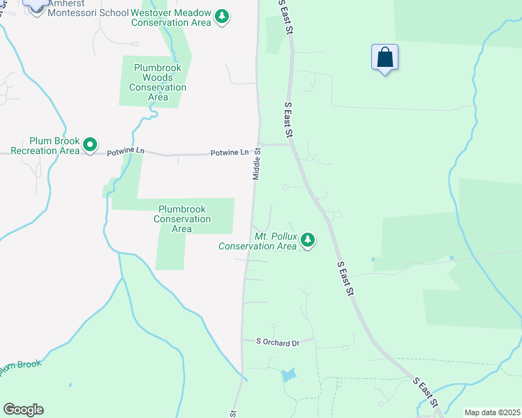 map of restaurants, bars, coffee shops, grocery stores, and more near 306 Middle St in Amherst
