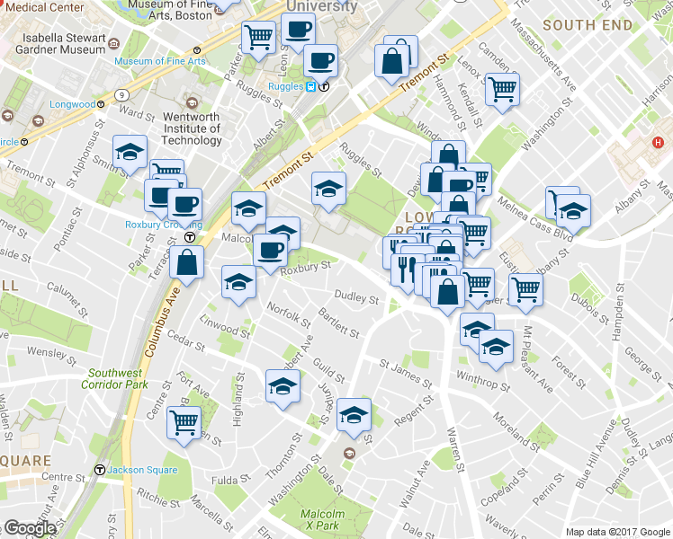 map of restaurants, bars, coffee shops, grocery stores, and more near 2 Putnam Place in Boston