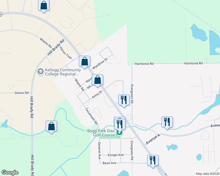 map of restaurants, bars, coffee shops, grocery stores, and more near 2 Tony Tiger Trail in Springfield