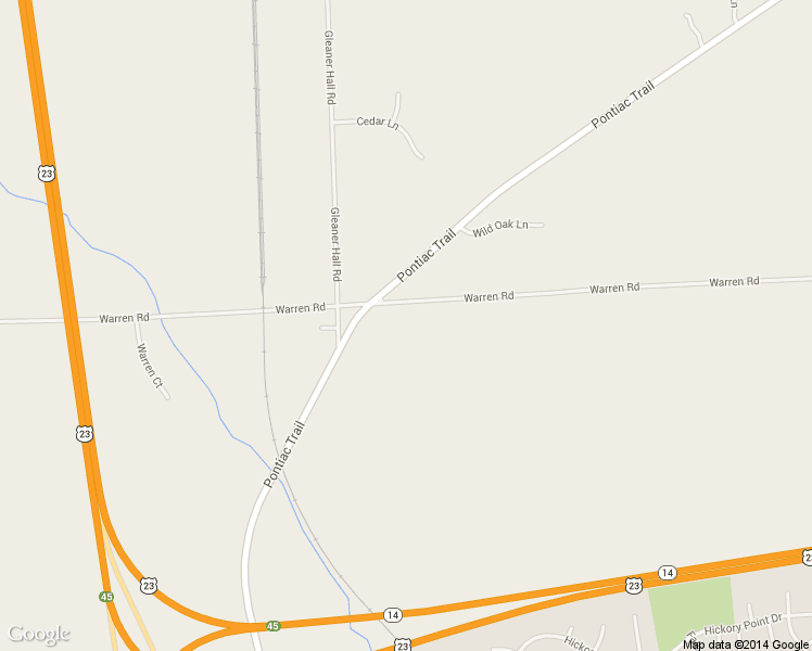 map of restaurants, bars, coffee shops, grocery stores, and more near 1700 Warren Road in Ann Arbor