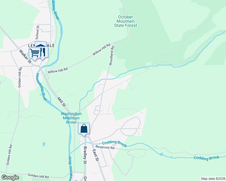 map of restaurants, bars, coffee shops, grocery stores, and more near 198 Washington Mountain Road in Lee