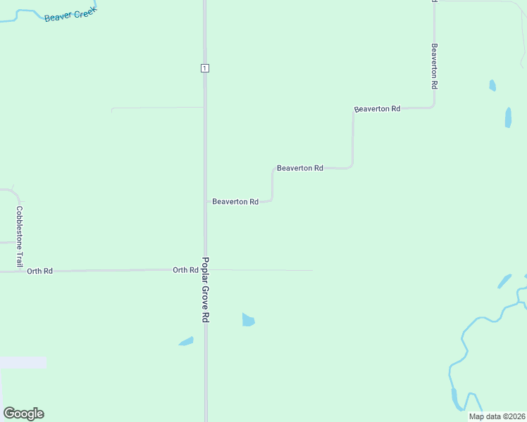 map of restaurants, bars, coffee shops, grocery stores, and more near 12111 Beaverton Road in Poplar Grove