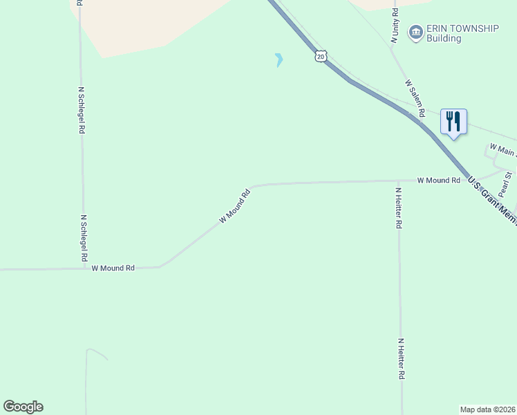 map of restaurants, bars, coffee shops, grocery stores, and more near 8383 West Mound Road in Lena