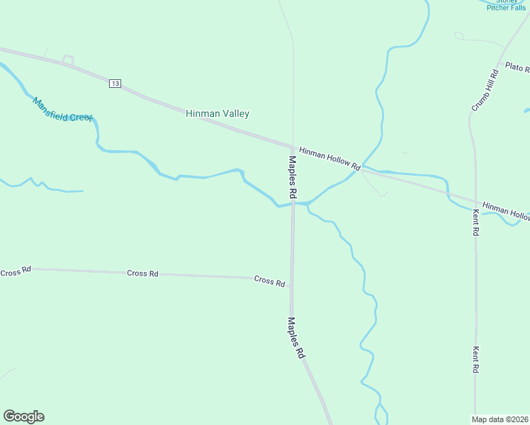 map of restaurants, bars, coffee shops, grocery stores, and more near 7651 Maples Road in Little Valley