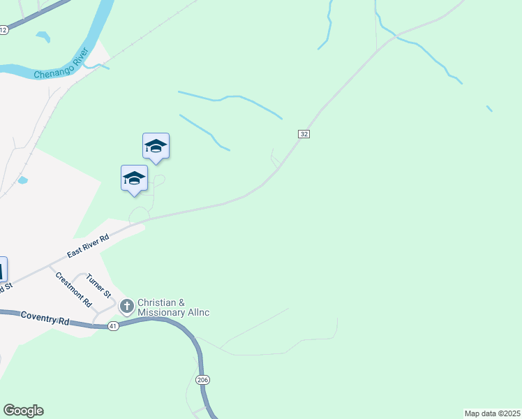 map of restaurants, bars, coffee shops, grocery stores, and more near 1540 County Road 32 in Greene
