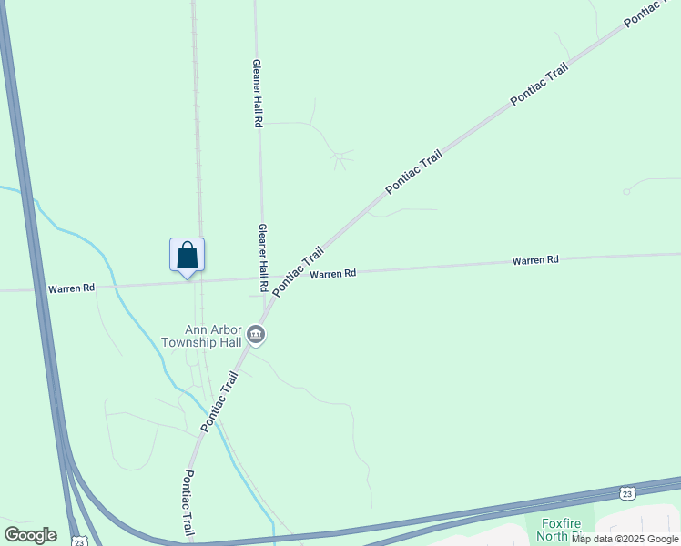 map of restaurants, bars, coffee shops, grocery stores, and more near 1688 Warren Road in Ann Arbor