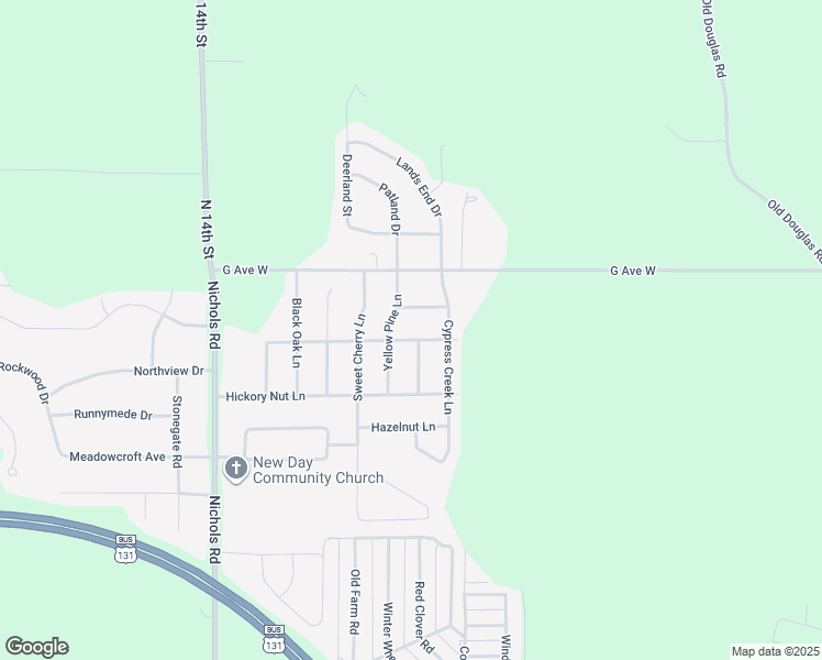 map of restaurants, bars, coffee shops, grocery stores, and more near 2685 Barkwood Lane in Kalamazoo
