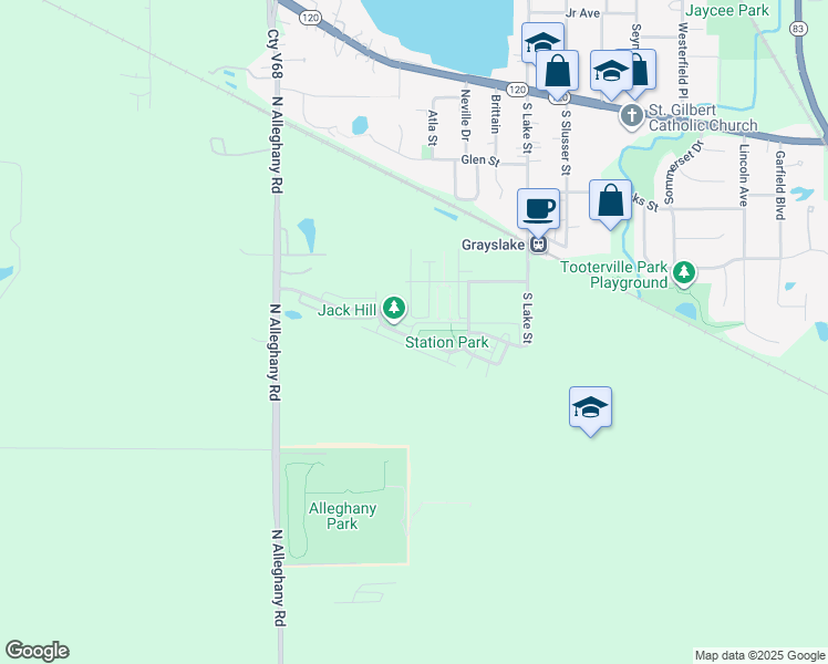 map of restaurants, bars, coffee shops, grocery stores, and more near 263 Lionel Drive in Grayslake